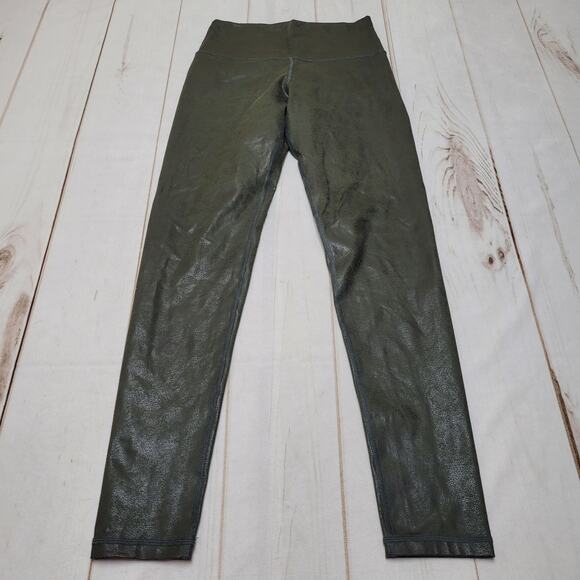 Aerie green high rise crackle leggings - Picture 2 of 7